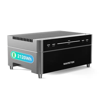 MARSTEK All In One Balkonkraftwerk mit Speicher Venus A(2120Wh) Speicher erweiterbar auf bis zu 12,72 kWh, 4 MPPT-Bis zu 2400W Solareingänge, Plug&Play 1200W bidirektionaler Wechselrichter AC-Kopplung