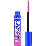 essence I LOVE EXTREME BLUE crazy volume mascara, Blau, langanhaltend, schwunggebend, Extremes Volumen, farbintensiv, vegan, ohne Mikroplastikpartikel, Nanopartikel frei, ohne Parfüm, 1er Pack (12ml)