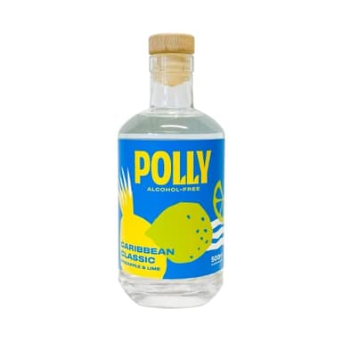 POLLY Caribbean Classic - Alkoholfreie Rum Alternative | 500 ml | ohne Zucker & künstliche Aromen, vegan, glutenfrei | perfekt für alkoholfreie Cuba Libre