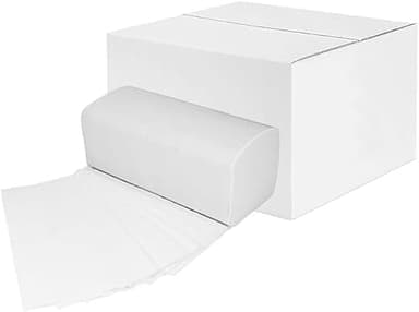 Papierhandtücher V-Falz/ZZ-Falz 24 × 21 cm – 2-lagig, extra saugstark & reißfest – 4000 Blatt – ideal für Gastronomie, Büro & Waschräume