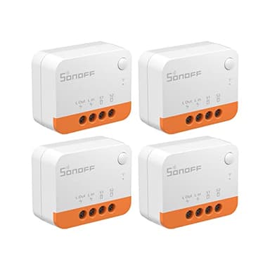 SONOFF ZBMINIL2 Zigbee Smart Schalter,4 Stück 2 Way Smart Switch(Kein Neutralleiter Erforderlich),Smart Lichtschalter Zigbee 3.0 Hub Erforderlich,Kompatibel mit Alexa,Google Home,Home Assistant.