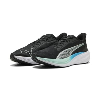 PUMA Unisex Darter ProRoad Laufschuh, Puma Black PUMA Silber Mint Melt Speed Blau, 41 EU