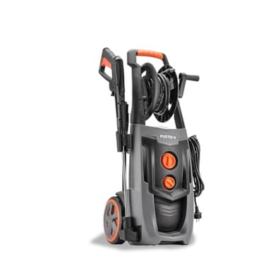 FUXTEC Profi-Hochdruckreiniger FX-HDRP2500, Flächenreiniger mit 7m Hochdruckschlauch, 195 bar Arbeitsdruck, Fördermenge 468l/h, 2500W Leistung, verschiedene Sprühmuster, integrierter Reinigungstank