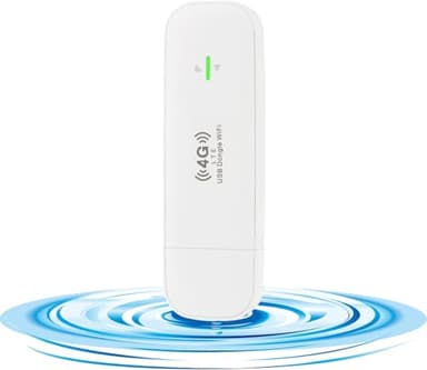 KuWFi 4G LTE Mobiler WLAN Hotspot USB Modem, Tragbarer WiFi Dongle bis zu 150 Mbit/s, kompatibel mit Allen europäischen SIM Karten, Plug & Play, Für bis zu 10 Geräte, Ideal für Reisen & Geschäft
