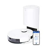 ECOVACS DEEBOT N8 PRO+ Staubsauger Roboter mit Absaugstation, 2600 PA, nass wischen, 3D-Hinderniserkennung, Saugroboter mit Laserfunktion, Alexa, Hartböden, Teppiche, weiß