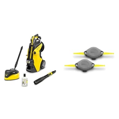 Kärcher Hochdruckreiniger K 7 Premium Smart Control Home & Trimmermesser im Doppelpack LTR Battery (Schnittbreite: 23 cm)