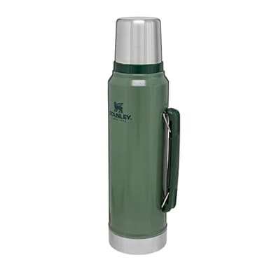 Stanley 1913 Classic Legendary Thermosflasche 1L - Thermos Hält 24 Stunden Heiß Oder Kalt - Edelstahl Thermoskanne - BPA-Frei - Spülmaschinenfest - Hammertone Green