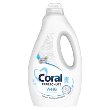 Coral Farbschutz Weiß Waschmittel Flüssigwaschmittel für länger strahlendes Weiß 23 WL