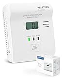Hekatron KonexXt CO One – Kohlenmonoxid Melder 10 Jahre Batterie – CO Melder mit übersichtlichem Display und Test-Alarm-Taste, einfache Installation