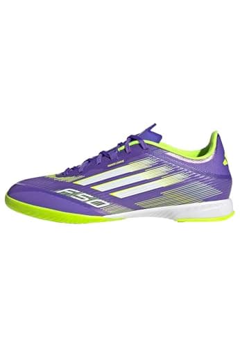 Adidas Unisex F50 League Indoor Football Boots, Purple Rush/Cloud White/Lucid Lemon, 39 1/3 EU