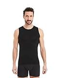 FINN Business Unterhemd Herren Ärmellos mit Rundhals-Ausschnitt - Unterziehshirt Männer aus original Lenzing® Modal Stoff - Das perfekte Tank-Top unter Hemd und Anzug Schwarz M