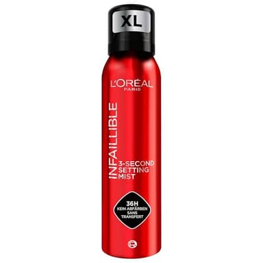 L'Oréal Paris Infaillible 3-second Setting Mist XL, Zum Fixieren von Make up, Transferfest in 3 Sekunden, Fixier-Spray für bis zu 36 Stunden Halt, 150 ml