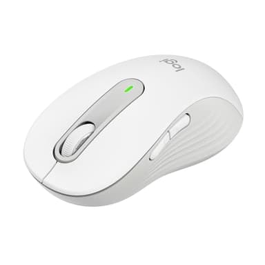 Logitech Signature M650 L Kabellose Maus - für große Hände, Leise Klicks, Anpassbare Seitentasten, Bluetooth, Kompatibilität mit mehreren Geräten - Weiß
