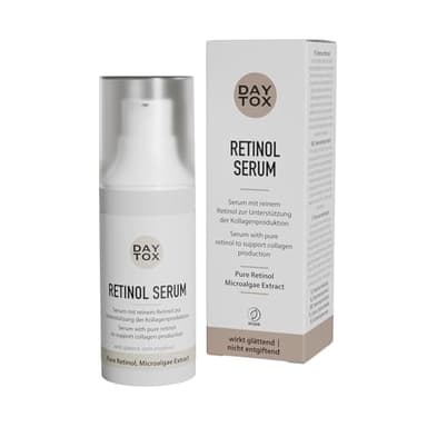 Gesichtsserum Anti Aging mit reinem Retinol - mildert Falten & Pigmentflecken, bekämpft unreine Haut - für alle Hauttypen - vegan & parfümfrei, DAYTOX Retinol Serum - 30ml