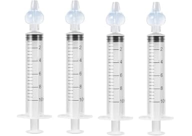 4X Blendura nasensauger Babyspritze Neti Rinser, Tragbarer Wiederverwendbarer nasendusche nasenspülung Baby, weiß, 10ml