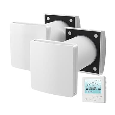 JESSP Eco Smart DZ Easy+ Wohnraumlüftung – Doppelgerät inkl. Controller, F7-Filter, Wärmerückgewinnung 97%, 5 Jahre Garantie