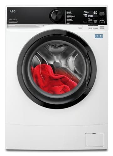 AEG Waschmaschine kompakt, 487 mm Tiefe, 7 kg, Serie 6000 ProSense -Mengenautomatik - Smarte Beladungserkennung, A, Klein, Leise, Nachlegefunktion, Wasserstopp, 1400 U/min, Inverter Motor, LSR6FA75470