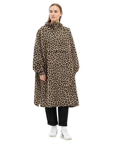 LARKSON Regenponcho Damen Herren Leo - Lykke - Regenmantel Regencape für Fahrrad Outdoor Festival - Wassersäule 10000 mm - Regenjacke Wasserdicht mit Verschweißten Nähten