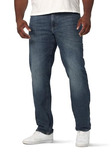 Lee, Big and Tall, Extreme Motion Relaxed Straight Jeans für Herren, Maddox, 44W / 32L