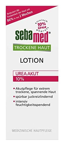 SEBAMED, Trockene Haut Lotion Urea Akut 200ml lindert spürbar Spannungsgefühl Rauheit und Juckreiz und hilft die natürliche Feuchtigkeitsbalance der Haut wieder herzustellen, Almond, 200 ml