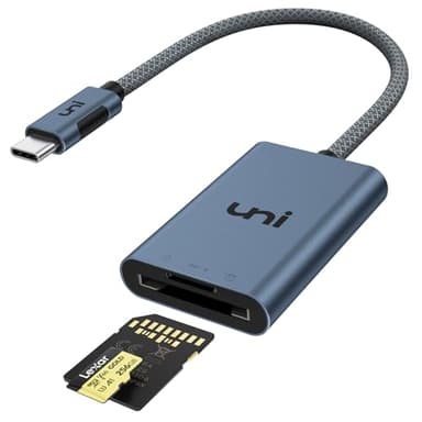 uni SD Kartenleser 312MB/S USB C 4.0 Kartenleser 2 IN 1, USB C Card Reader unterstützt UHS-II Lesen, kompatibel für iPhone 15 Pro Max, Galaxy S23, iPad Pro,MacBook Pro,Surface pro/Surface Book usw.