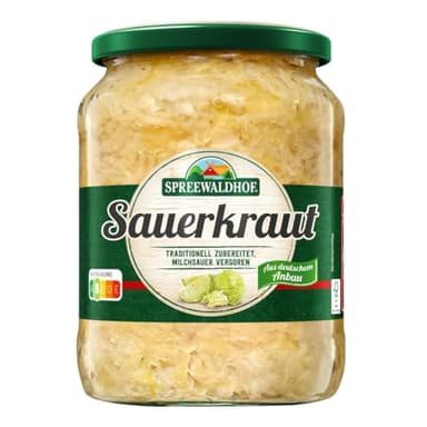 12x Sauerkraut Spreewaldhof - milchsauer vergoren - traditionell zubereitet 650g (7,8kg)