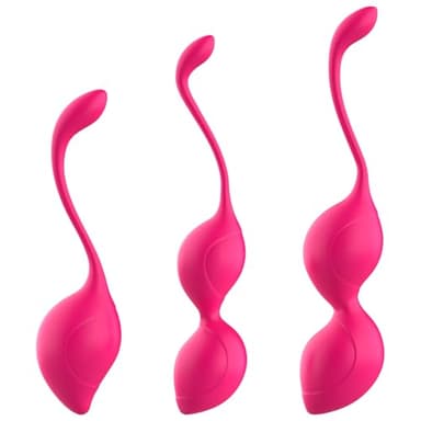 Allmay Liebeskugeln Beckenboden Trainingskugeln, Allmay Silikon Kegel Balls 3er Set Beckenbodentraining, Beckenbodentrainer Vaginalmuskulatur Training, Blasenkontrolle, Sextraining Sexspielzeug für F