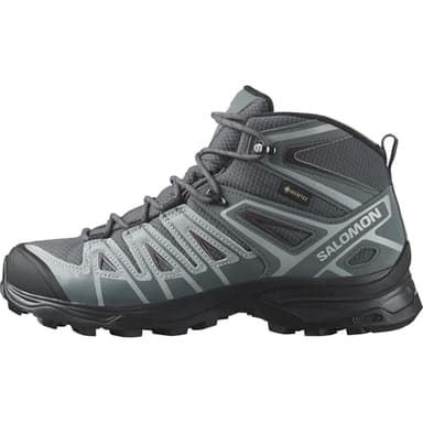 Salomon X Ultra Pioneer Mid Gore-Tex wasserdichte Damen Outdoorschuhe, Outdoor-bereit, Sicherer Fußhalt, Stabil und gedämpft, Ebony, 38 2/3