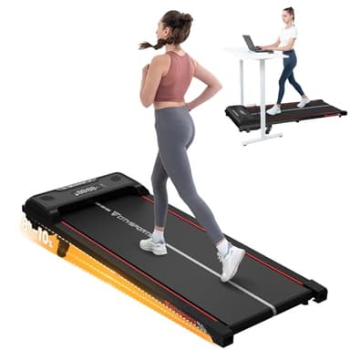 CITYSPORTS Laufband mit Steigung 10%, Elektrisches Walking Pad für Zuhause & Büro, 1–6 km/h, 440 W leiser Motor, LED-Anzeige, Bluetooth-Musikfunktion, Stoßdämpfung, 110 kg Belastbar