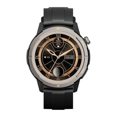 AGM Legion 2025 Smartwatch Damen Herren mit Telefonfunktion, 1,43 Zoll HD AMOLED Smartwatch mit 100+ Sportmodi, Herzfrequenz, Schlafmonitor, 5ATM wasserdichte Outdoor-Sportuhr für Android Schwarz