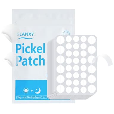 GLANXY 360 Stück Pickel Patch, Unsichtbare Hydrokolloid Spotabdeckung, Akne Pimple, Anti-Akne Patches absorbierendes, Acne Pflaster mit Teebaumöl, Tag & Nacht, Wasserdicht & Atmungsaktiv Absorptions