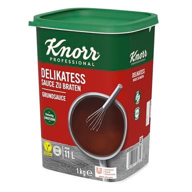 Knorr Delikatess Sauce zu Braten (pur als Bratensoße, Soßenbinder und zum Verfeinern), 1er Pack (1 x 1 kg)