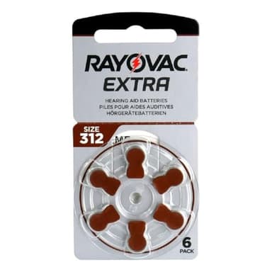 6x RAYOVAC Extra Advanced mit Active Core Technology 312 - die neuste Generation an Hörgerätebatterien