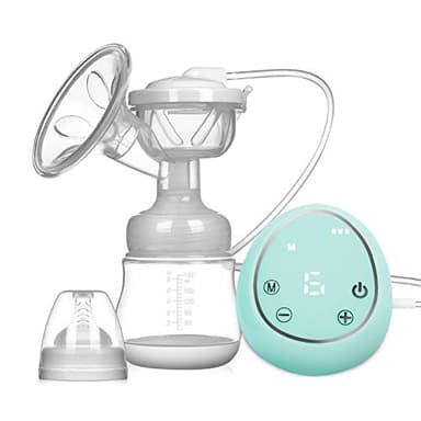 Yabtf Elektrische Milchpumpe, wiederaufladbare Brustpumpe mit 3 Modi und 9 Stufen, ultra-leises Muttermilch-Abpumpset inklusive Schnuller, kompakt und aus Silikon für unterwegs und zu Hause, Grün