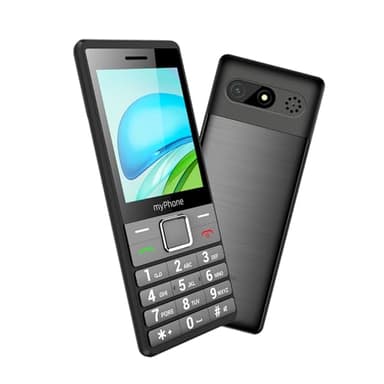 MP myPhone 7340 LTE Dual-SIM 4G, 1400 mAh, 48MB RAM, 128MB Memory, Max SD 64GB, speichert bis zu 300 Telefonnummern, IPS 2.8", Schwarz-Silber