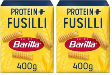 Barilla Pasta Protein+ Fusilli 400g I der Pasta-Geschmack, den Sie lieben, mit der Energie, die Sie wollen! (Packung mit 2)
