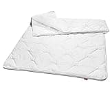 sleepling 190066 Basic 360 Bettdecke 4-Jahreszeiten Bettdecke aus 100% Baumwolle Satin 135 x 200 cm, weiß