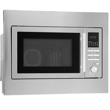 Bomann Einbaumikrowelle mit Grill und Heißluft | 60cm | 900W Mikrowelle | 1100W Grill | 2500W Heißluft | inkl. Grillrost und Drehteller | 25L Einbau Mikrowellengerät | MWG 2216 H EB inox