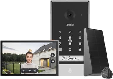 EZVIZ Akku Video Türsprechanlage mit 162° Betrachtungswinkel, 2K Gegensprechanlage mit Kamera, 2-Wege-Audio, 5m Nachtsicht, Dualband, Türsprechanlage unterstützt Passwort, Halow-Verbindung, EP7