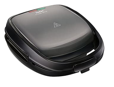 Tefal SW341B Snack Time 2in1 Kombi-Gerät Waffeleisen und Sandwichtoaster | 2 herausnehmbare | Antihaftbeschichtete Plattensets | Spülmaschinengeeignet | Wärmeisolierter Griff | 700 W | Grau/Schwarz