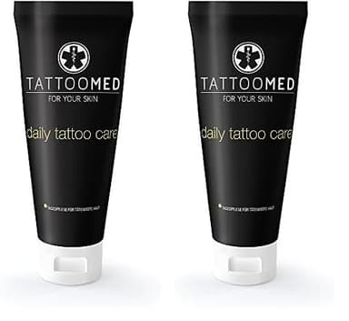 TattooMed Tattoo-Pflege für tätowierte Haut, Daily Tattoo Care Creme, 2er Pack (1 x 100 ml)