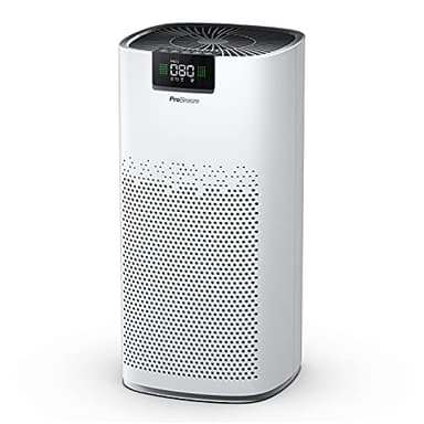 Pro Breeze Luftreiniger Hepa 13 Filter mit UV-C Lampe, Luft Ionisierer & Aktivkohlefilter, CADR 460m3 - Air Purifier mit Luftqualitätsmesser für große Räume bis 140m² - bis zu 99.95% Filterleistung