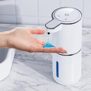 Amyzavls Seifenspender Automatisch,380ml Elektrischer Wandmontage Berührungsloser Automatische Seifenspender,USB wiederaufladbar mit Infrarot Bewegungssensor für Bad,Küche, Büro