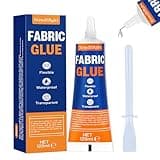 120 ml Textilkleber, Stoffkleber Textilkleber Waschmaschinenfest, Textilkleber Extra Stark, Permanenter Transparenter Waschbarer Textilkleber für Stoffe, Kleidung