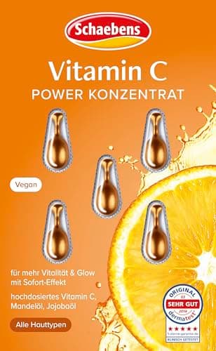 Schaebens Vitamin C Power Konzentrat mehr Vitalität & Glow, mit Mandelöl und Jojobaöl, für alle Hauttypen, vegan
