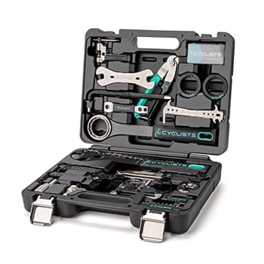 cyclists 27 Teilig Fahrrad Reparaturset, Tragbarer Werkzeugkoffer Werkzeug Set, Reifen Kette Montage Reparaturen Bike Tool, mit Tragekoffer