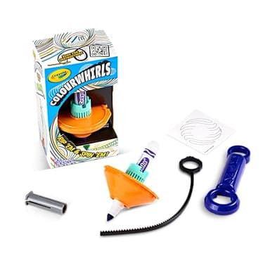 CRAYOLA - ColourWhirls, das Farbkreiselspiel, Set mit 1 Kreisel, sortierte Farben, Herausforderungen für Familie und Freunde, Spiel und kreatives Geschenk für Kinder, ab 6 Jahren, 74-7649