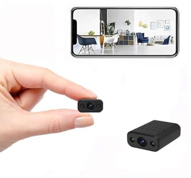 XNJ Mini Kamera, 4K HD Überwachungskamera Innen, 2,4/5 GHz WLAN innenkamera mit akku, Bewegungserkennung, Remote Viewing für Sicherheit mit APP