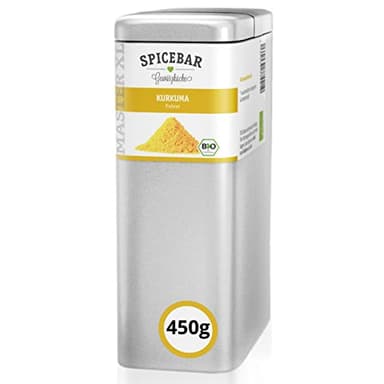 Spicebar Kurkuma Pulver gemahlen - 450 Gramm in Aromadose - Curcuma Gewürz in Premium Bio Qualität