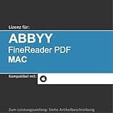 Lizenz für ABBYY FineReader PDF für MAC I 2025 I 1 Gerät I 1 Jahr I Vollversion | macOS | Lizenzcode per Post o. E-Mail von softwareGO (E-Mail vorab (i.d.R. in 24 Std.) + Post)